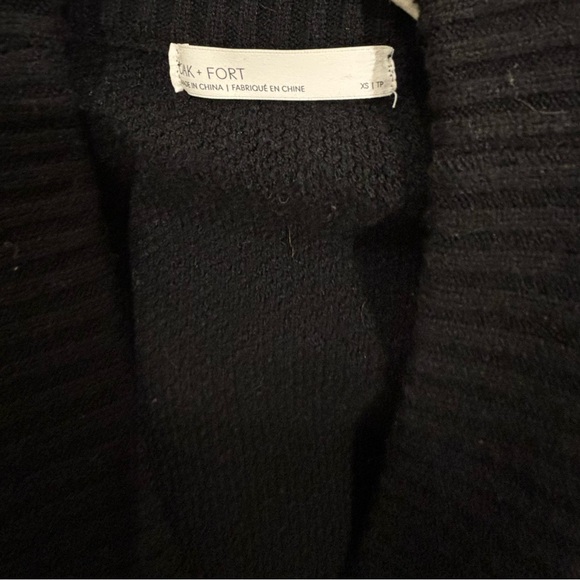 OAK & FORT Oversized Black Cardigan - Picture 3 of 4